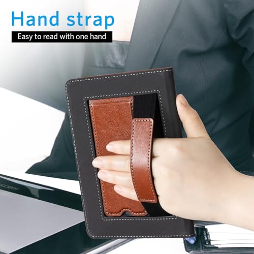 Image of CoBak Case for 6 inch E-Reader - PU Leather Smart Cover with Auto Sleep /Wake & Hand Strap, not Compatible with Kobo Clara,Brown