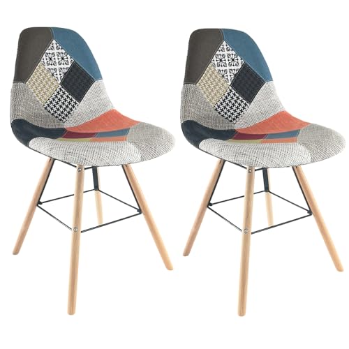✅ 𝗦𝘁𝗶𝗹𝗲 𝗣𝗮𝘁𝗰𝗵𝘄𝗼𝗿𝗸 𝗨𝗻𝗶𝗰𝗼: Sedia Joy in tessuto patchwork, un capolavoro di design moderno per la tua sala da pranzo o ufficio. Le texture contrastanti e le forme geometriche rendono questa sedia colorata un'aggiunta elegante e originale all'arredamento.