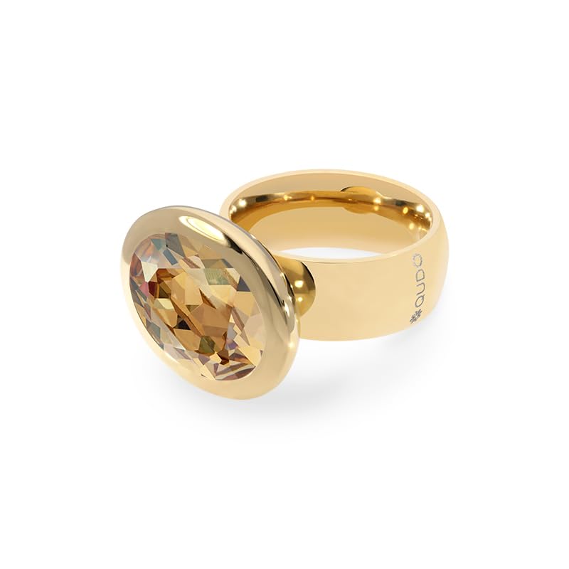 Qudo gold Ring TIVOLA big Edelstahl Golden Shadow (champagne)