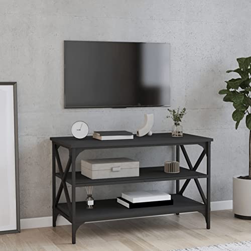 Cinyiqo Mueble para TV Madera contrachapada Negro 80x40x50 cm, Mueble TV, Mueble Salon Moderno, Mueble para TV, Mueble Comedor, Mesa TV, Mueble Television 825787