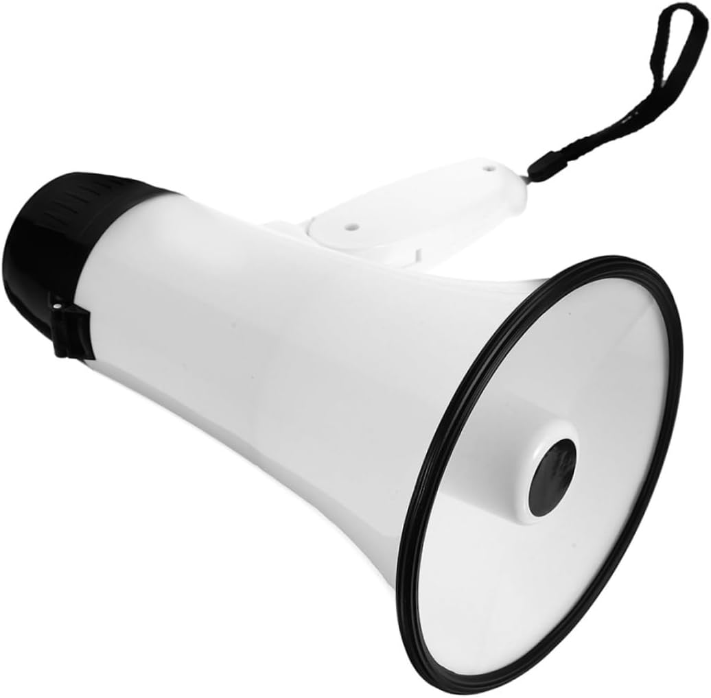 Portable Handheld Megaphone Cheer Loudspeaker with Recording Function Battery Operated Megaphone for Sports Events Rallies and Outdoor Use