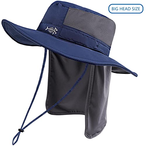 Image of BASSDASH UPF 50+ Sun Fishing Hat Water Resistant with Detachable Neck Flap