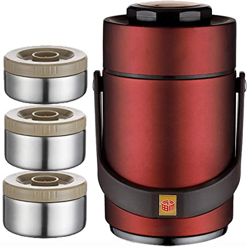 TUTUYOYO 3�w�X�e�����X�����`�W���[ 2000ml�X�e�����X�^�C�K�[ ���@�r, �^���d��, �R��Ȃ��̂ŁA�n���h���t���A�X�[�v��t�̐H�i�����R�Ɏ��Q�ł��܂�, �ǉ��̉��M��①�Ȃ��ŐH�ׂ邱�Ƃ��ł��܂�