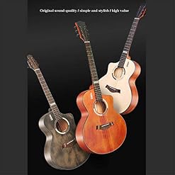 AWJK Guitare de Guitare Acoustique Classique de Taille complète et Guitare Junior,Marron - Les Beatles, Paul McCartney, John Lennon, RIngo Starr, George Harrison AWJK Guitare de Guitare Acoustique Classique de Taille complète et Guitare Junior,Marron – Image 6