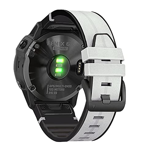 Correa Quickfit 22 mm compatible con Garmin Fenix 5 Plus pulsera cuero silicona Forerunner 945 5