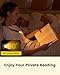 Glocusent Lightweight Neck Light for Reading in Bed, 1200mAh Rechargeable Book Light, Hands-Free Reading Light, 5 Colors, 5 Brightness Adjustable, Private Bedtime Reading for Book Lover