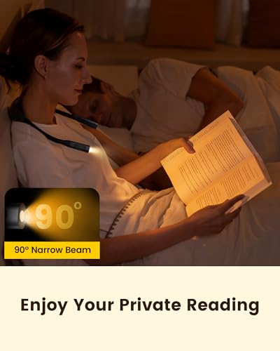 Glocusent Neck Book Light, Rechargeable Neck Lights for Crafts Reading - image 5