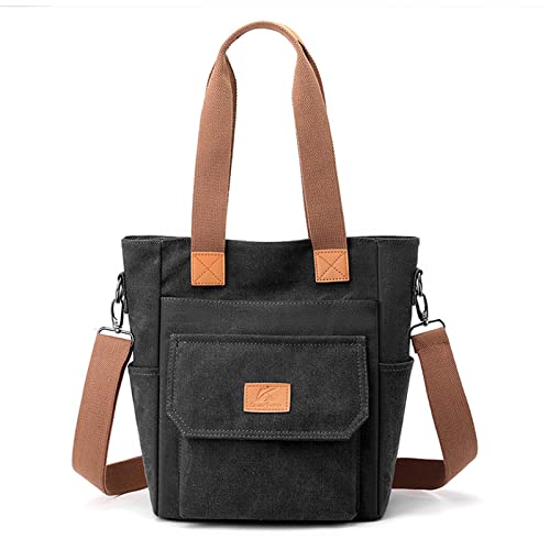 Image of CORIOS Women Handbag Canvas Shoulder Bag Casual Top Handle Bag