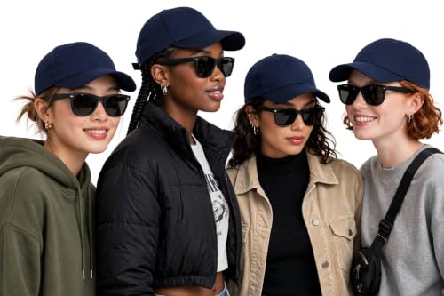 Image of Sunglass for Men Women Cap with Leather Patch, Casual Unisex Sports Hat, Adjustable Fit-Free Size-(Combo Sunglass Cap)
