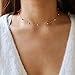 Turandoss Layered 14k-Rose-Gold-Plated Necklaces for Women, 14k-Rose-Gold-Plated Triangle Necklace Multi Layered Necklaces for Women Jewelry Chain Triangle Necklace