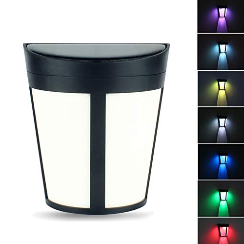 Festnight 1.2V 1W 2 LED energia solar parede lâmpada 2 modos de iluminação efeitos ao ar livre Luz s