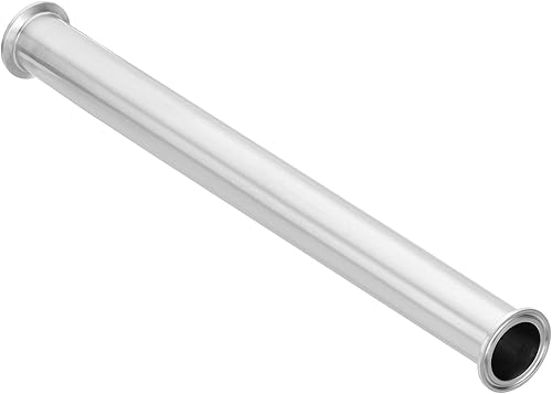 Miniatura 30 de PATIKIL Tubo de tres abrazaderas de diámetro exterior de 1 1/2 pulgadas, tubo sanitario de carrete con brida de virola de 1.988 in