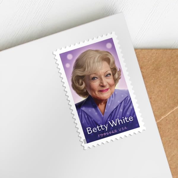 Betty White 2025 (2 Sheets of 20) First-Class Mail Forever Postage Stamps image 4