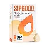 SIPGOOD Mandarin, Orange & Clove Water Flavouring Drops, Natural Infusion Drops, Sugar Free with Electrolytes & Vitamins, Zero Calorie Waterdrops (12 drops in 1 pack)