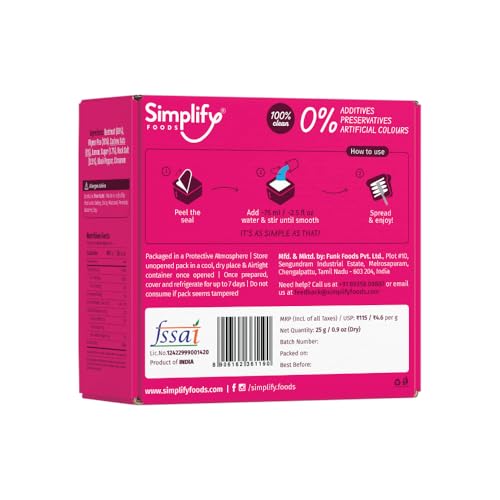 Image of Simplify Cashew & Beetroot Dry Spread - 25gm (Pack of 1) - Kid Friendly | Makes 100gm for 5 Sandwich | Tasty & Easy Dip Mix with 100% Natural Ingredients