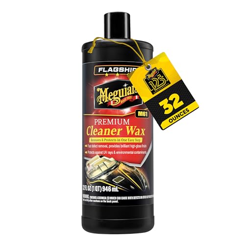 Meguiar's Flagship Premium Cleaner Wax M6132, Pro-Grade Boat and RV Cleaner Wax for Fiberglass and Gel Coats, Removes Defects, Boosts Gloss, and Applies Long-Lasting Protection in One Step, 32 Oz