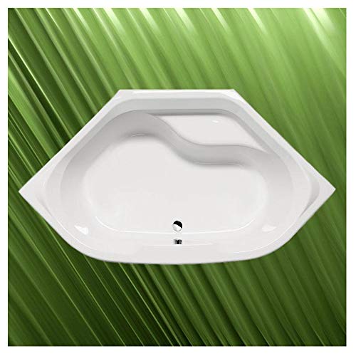 Vasca angolare Tango 145 x 145 cm, 47 cm. Profondo, con spalline in polistirolo e scarico/sifone