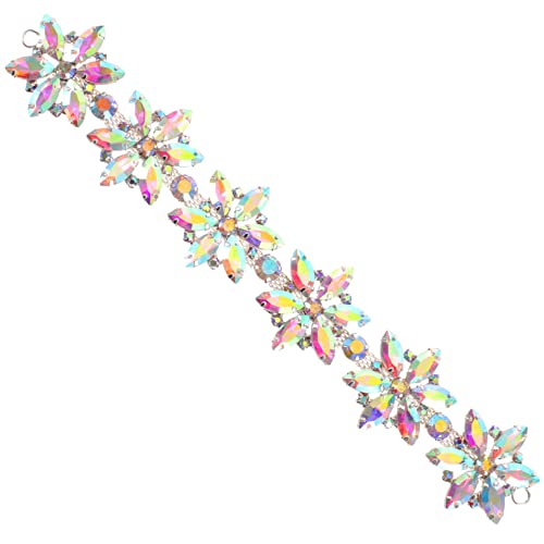 Chaîne applique fleur transparent accessoire décoration vêtement