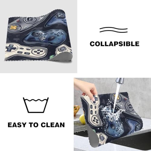 Set de table antidérapant gris et blanc résistant à la chaleur pour salle à manger x6
