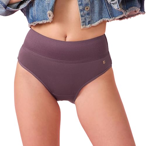 Image of Enamor Cotton Classic, All Day Comfort, High Waist Brief - Breathable, Antimicrobial with Stain Release, Outer Brushed Wide Elastic, Full Coverage - CW01