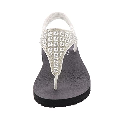 Skechers Women's MEDITATION - SWEET ROCK, White, 8 M