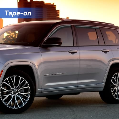 Image of Window Visors Rain Guards for 2014-2023 Jeep Cherokee, Out-Channel Window Vent Wind Deflectors Visors Shades for 14-23 Cherokee KL