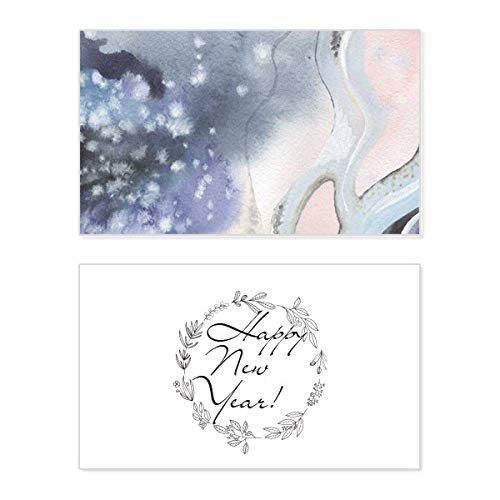 Carte aquarelle Nouvel An avec bénédiction souvenir à offrir