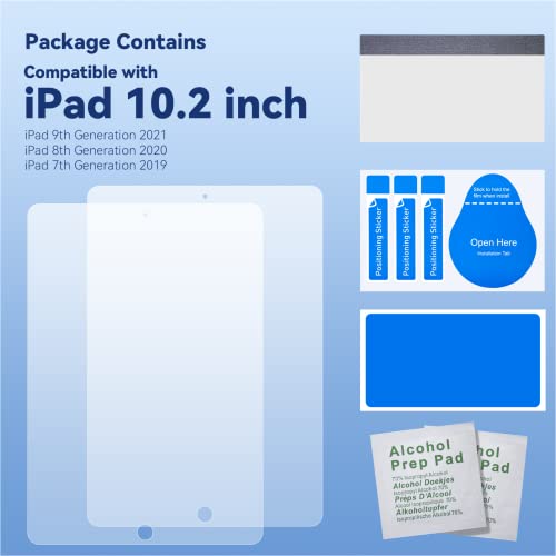 IPROKKO [2 Pack] iPad 10.2 Screen Protector (2021/2020/2019), Like Paper Compatible with iPad 10.2 Inch 9th/ 8th/ 7th Generation Matte PET Film for Drawing and Writing, Anti Glare Blue Light - Image 7