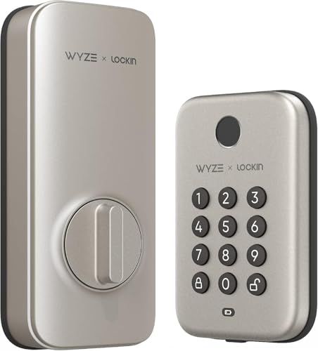 Wyze Auto-Lock Bolt, Fingerprint Keyless Entry Door Smart Bluetooth Deadbolt Replacement, Backlit Keypad, IPX5 Weatherpr - Detailed View