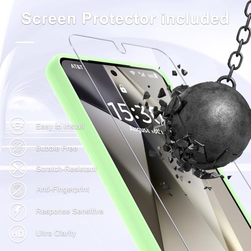 Image of for Samsung Galaxy S25 Edge Case, Matte Magnetic Phone Case with 1 Screen Protector, Support for Magsafe, Translucent Frosted Shockproof Protective Cover for Samsung Galaxy S25 Edge, Mint Green
