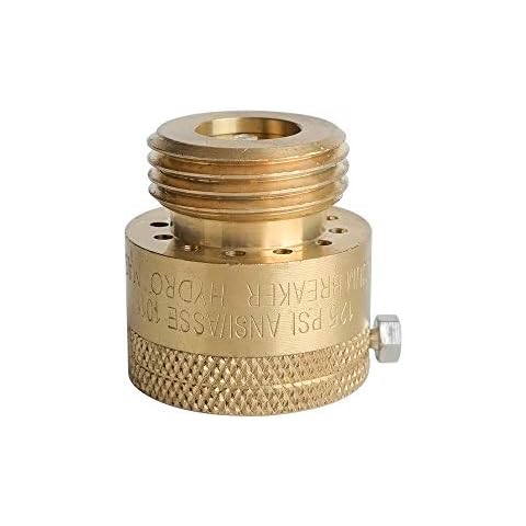 HYDRO MASTER Vacuum Breaker Valve,Hose Bib Backflow Preventer, 3/4 Inch, Brass Finish Cover