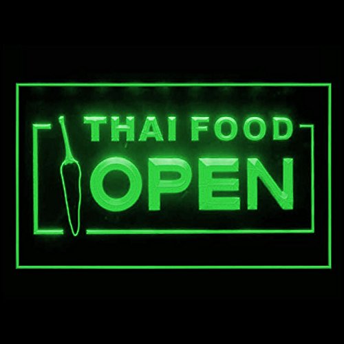 110228 Thai Food Thailand Restaurant Display LED Light Neon Sign