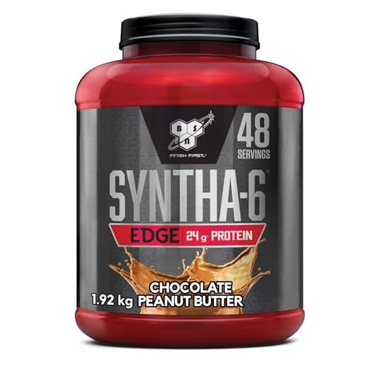 BSN Nutrition Batido de Proteínas Syntha 6 Edge Bajo en Carbohidratos y Azúcar con Aislado de Proteína de Suero y BCAAs, Suplemento para Ganancia Muscular, Chocolate y Mantequilla de Cacahuete, 1,87kg