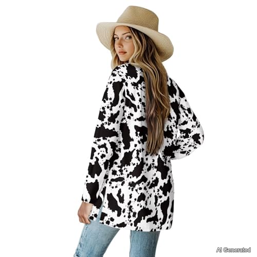 Image of Women's Lightweight Cardigans with Pockets Trendy Long Sleeve Open Front Cardigan Casual Tops Jackets Fall Oufits S-2XL