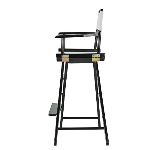 Casual Home 30" Director's Chair Black Frame-with White Canvas, Bar Height by Casual Home - Image 5