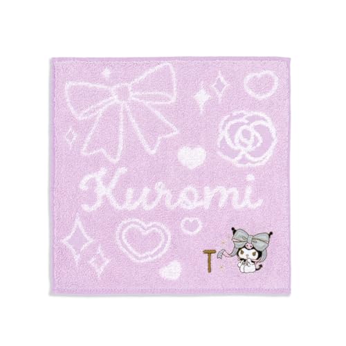 タオル美術館(Towel Museum) サンリオ ビッグリボン クロミ タオルハンカチ PT パープル イニシャルT 28-2030071 約25×25cm