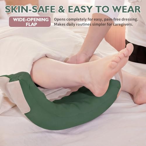 Image of Heel Protector for Pressure Sores, Ankle Elevation Pillow, 1 Count | Egg crate foam elevates and offloads the heel for elderly adults and bedridden patients, helping keep it off the bed