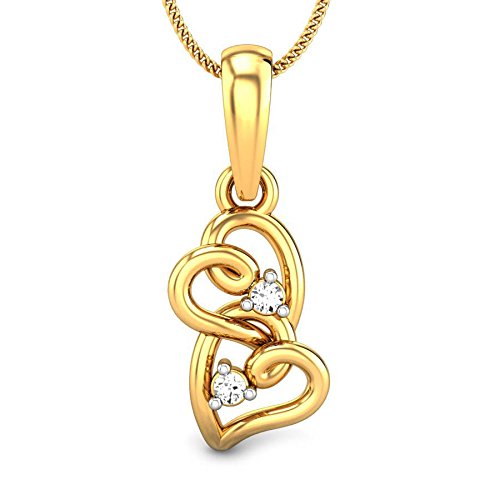 CANDERE by Kalyan Jewellers Contemporary Collection 14kt (585) Yellow Gold and Diamond Pendant