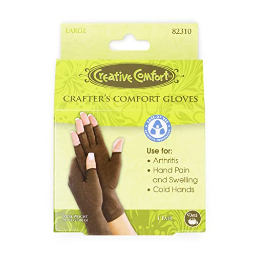 Dritz Unisex Adult Crafting Crafters Glove, Brown,...