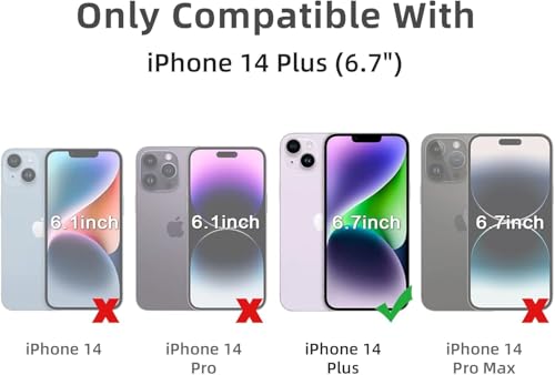 Coque iPhone 14 Plus transparente 5 en 1 et verres trempés d'objectif - 7