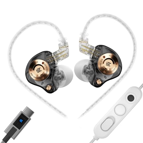 KZ EDZ �C���z�� �L�� �^�C�vc �}�C�N�t�� HiFi �n�C���] �C���t�H�� �J�i���^ DAC���� �����S�n���K ���^�E�y�� �Չ� �x���Ȃ� ���ݖh�~ �Q�[�~���O�C���z�� 2pin ���P�[�u ���y �Q�[�� �ʋ� �����j���O �p (��, �^�C�vc)