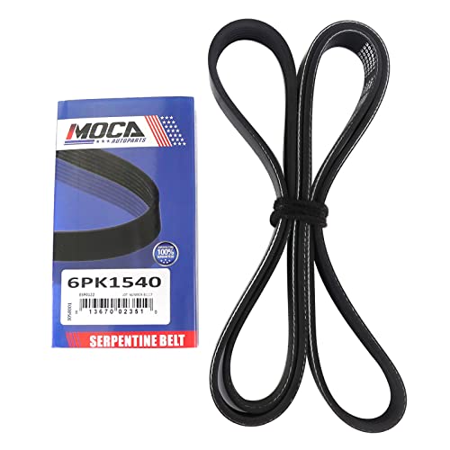 Image of MOCA 6PK1540 Serpentine Belt W /O AC Fits 98-00 for Chevrolet Prizm 1.8L, 01-05 for BMW 530i 3.0L., 01-06 for BMW 330Ci 3.0L, 98-08 for Toyota Corolla 1.8L, 00-05 for Toyota Celica 1.8L