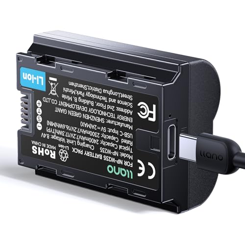 llano NP-W235 Batteria (ingresso USB-C) 2400 mAh, Alta Capacità, Compatibile