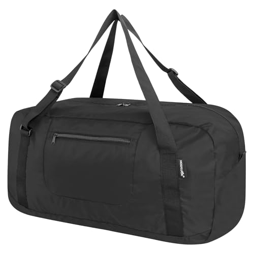 Image of HOLYLUCK Foldable Travel Duffel Bag For Women & Men Luggage Great for Gym, A-Black-55L, 55L