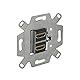 LogiLink NK4059 - Unterputzdose für 2 Keystone-Module, gerader Auslass, signalweiß