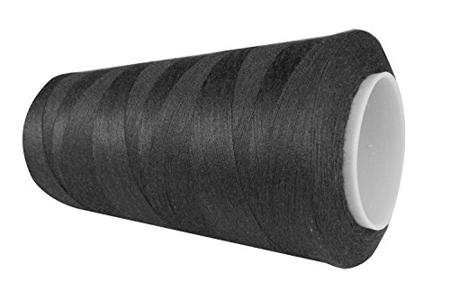 Hilo de poliéster oscuro de 5000 metros, 1 bobina para costura, bordado, quilting y sobrecostura miniatura 3