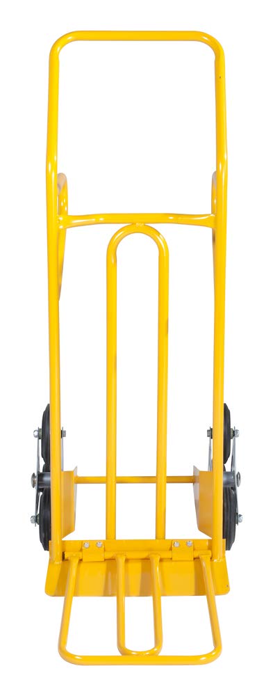 VERDELOOK Carrello portatutto sali scendi a Tre Ruote, Portata 250 kg, 88x42,5xh127 cm, Giallo