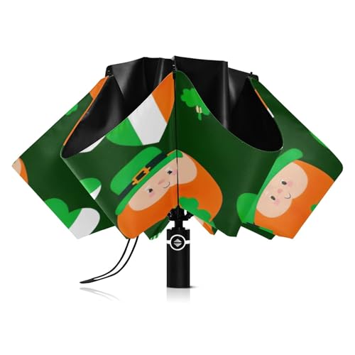 Parapluie coupe-vent compact GAIREG vert trèfle pour affronter la tempête - 2