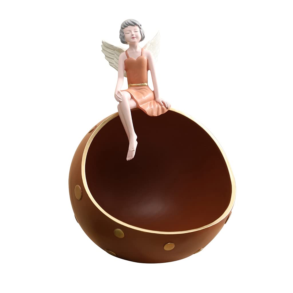 Angel Girl Dekoracyjna Miska, Taca Na Klucze Do Stolika Kawowego, Tace Na Biżuterię Do Układania W Stosy, Ozdobne Tace Na Ganek, Kluczowy Zegarek Na Monety Taca Przedpokoju Wystrój Pulpitu Prezent