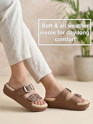 Image of BLISS BALANCE SUPER SOFT Comfortable with Adjustable Strap Flip-Flops Women's & Girl's Cushioned |Waterproof Anti Skid & Lightweight OUT Door & IN Door Slipper INDIGO11